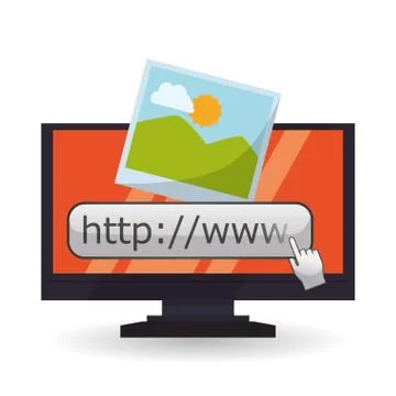 Cloud computing design. Media icon. Isolated illustration Illustrazione stock