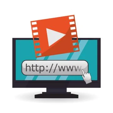 Cloud computing design. Media icon. Isolated illustration イラスト素材