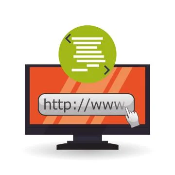 Cloud computing design. Media icon. Isolated illustration Stock Illustration