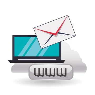 Cloud computing design. Media icon. Isolated illustration Stock Illustration