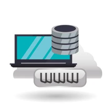 Cloud computing design. Media icon. Isolated illustration Stock Illustration