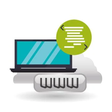 Cloud computing design. Media icon. Isolated illustration Stock Illustration