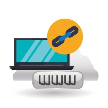 Cloud computing design. Media icon. Isolated illustration Illustrazione stock