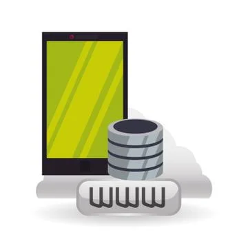 Cloud computing design. Media icon. Isolated illustration Illustrazione stock