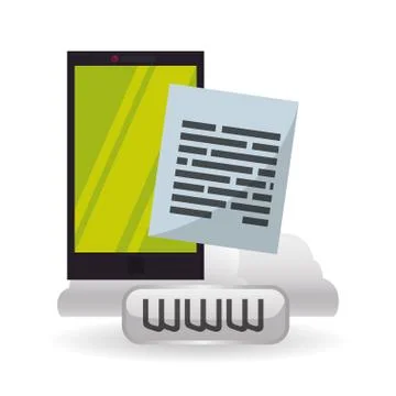 Cloud computing design. Media icon. Isolated illustration 스톡 일러스트