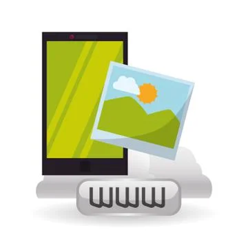 Cloud computing design. Media icon. Isolated illustration Illustrazione stock