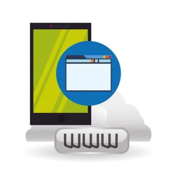 Cloud computing design. Media icon. Isolated illustration Stockillustratie