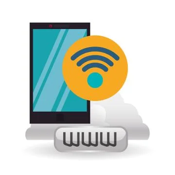 Cloud computing design. Media icon. Isolated illustration Stock Illustration
