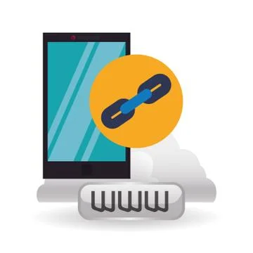 Cloud computing design. Media icon. Isolated illustration Illustrazione stock