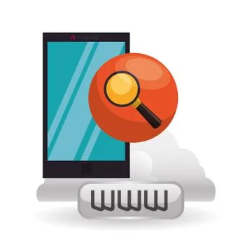 Cloud computing design. Media icon. Isolated illustration Stock Illustration