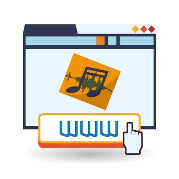 Cloud computing design. Media icon. Isolated illustration Illustrazione stock