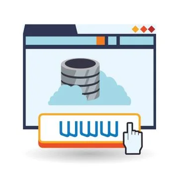 Cloud computing design. Media icon. Isolated illustration 스톡 일러스트