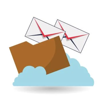 Cloud computing design. Media icon. Isolated illustration Stockillustratie