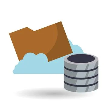 Cloud computing design. Media icon. Isolated illustration Stock Illustration