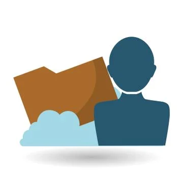 Cloud computing design. Media icon. Isolated illustration Stock Illustration