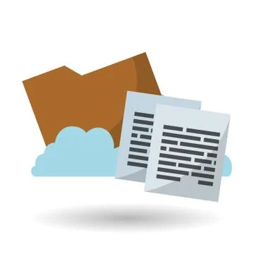 Cloud computing design. Media icon. Isolated illustration Illustrazione stock