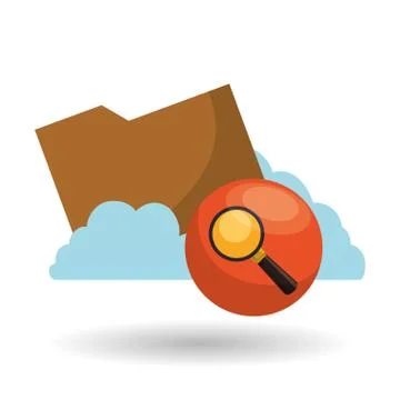 Cloud computing design. Media icon. Isolated illustration Illustrazione stock