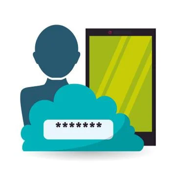 Cloud computing design. Media icon. Isolated illustration Stock Illustration