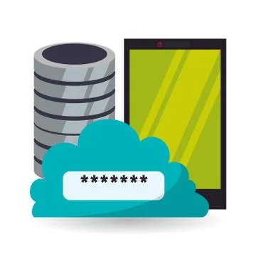 Cloud computing design. Media icon. Isolated illustration Illustrazione stock