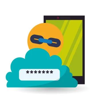 Cloud computing design. Media icon. Isolated illustration Illustrazione stock