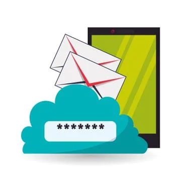 Cloud computing design. Media icon. Isolated illustration Stock Illustration