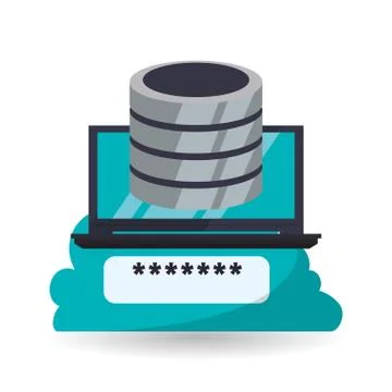 Cloud computing design. Media icon. Isolated illustration 库存插图