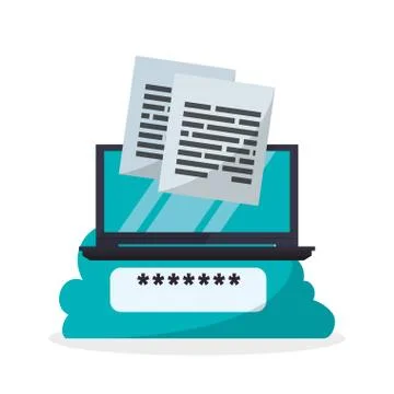 Cloud computing design. Media icon. Isolated illustration Stock Illustration