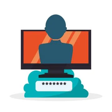 Cloud computing design. Media icon. Isolated illustration イラスト素材