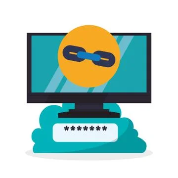 Cloud computing design. Media icon. Isolated illustration Illustrazione stock