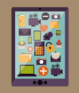 Cloud computing design over beige background, vector illustration Stock Illustration