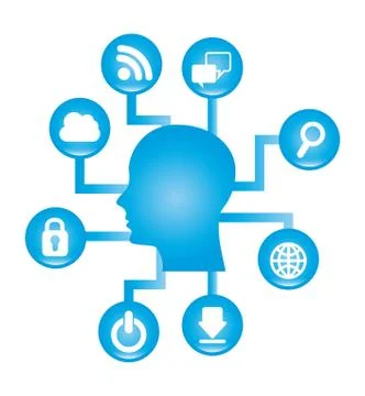 Cloud computing design over white background, vector illustratrion Stock Illustration