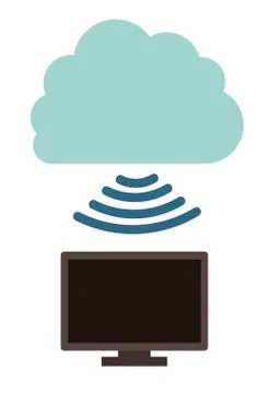 Cloud computing design over white background, vector illustration Stock Illustration