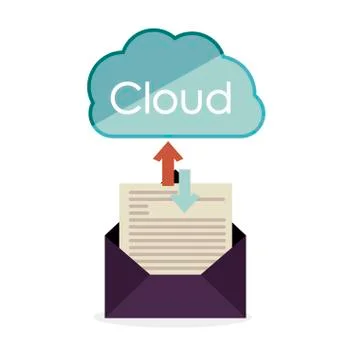 Cloud computing design over white background, vector illustration Illustrazione stock