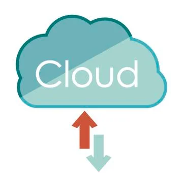 Cloud computing design over white background, vector illustration Illustrazione stock