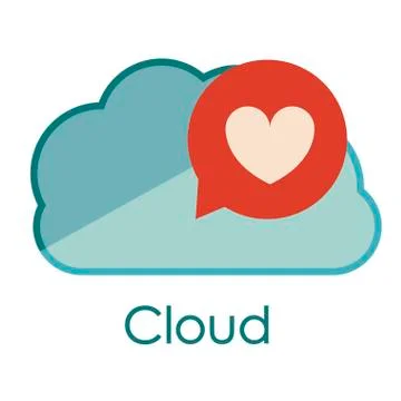 Cloud computing design over white background, vector illustration Illustrazione stock