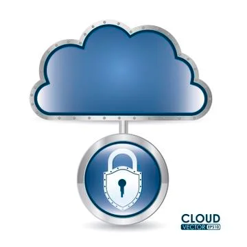 Cloud computing design over white background, vector illustration 스톡 일러스트