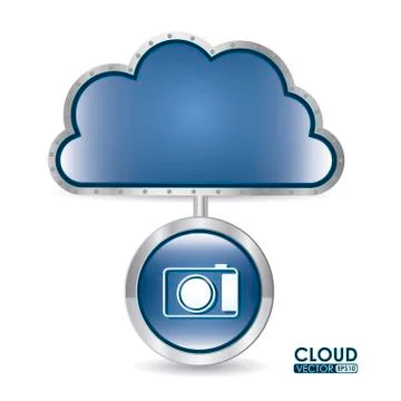 Cloud computing design over white background, vector illustration Stock Illustration