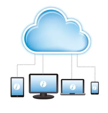 Cloud computing design over white background. vector illustration Stock Illustration