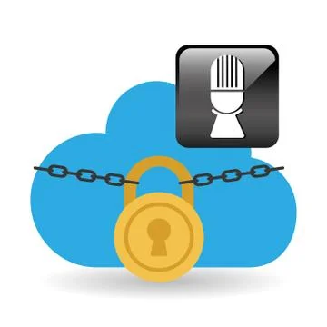 Cloud computing design. social media icon. online concept Stock Illustration