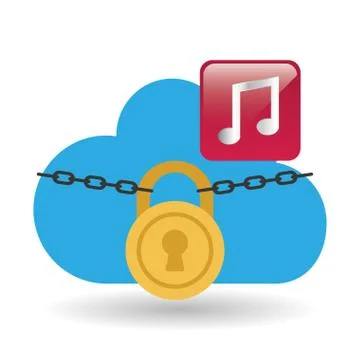 Cloud computing design. social media icon. online concept Stock Illustration