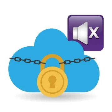 Cloud computing design. social media icon. online concept Stock Illustration