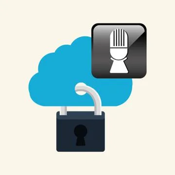 Cloud computing design. social media icon. online concept 库存插图