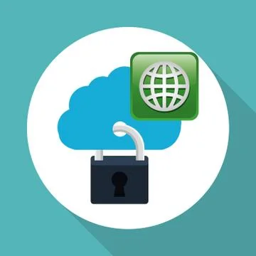 Cloud computing design. social media icon. online concept イラスト素材