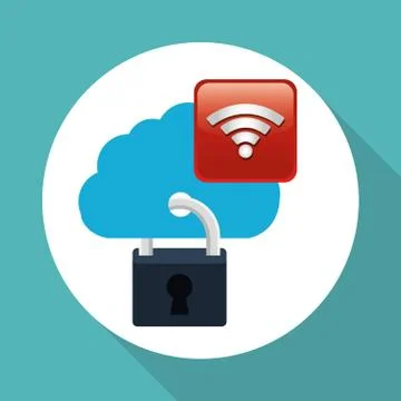 Cloud computing design. social media icon. online concept Stock Illustration