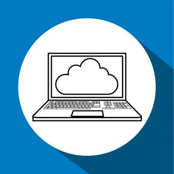 Cloud computing design. Technology icon. Isolated illustration , vector Illustrazione stock