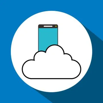 Cloud computing design. Technology icon. Isolated illustration , vector Illustrazione stock