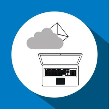 Cloud computing design. Technology icon. Isolated illustration , vector Illustrazione stock