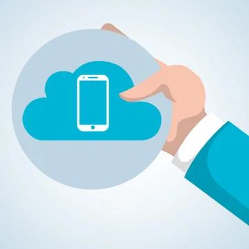 Cloud computing design. Trip icon. Flat illustration Stockillustratie