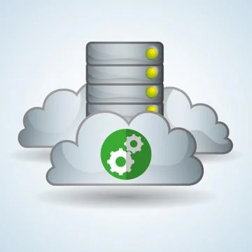 Cloud computing design. Trip icon. Flat illustration Stock Illustration