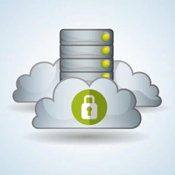 Cloud computing design. Trip icon. Flat illustration Stock Illustration